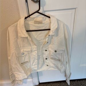 Savanna Jane Cream Jean Jacket Classic Style